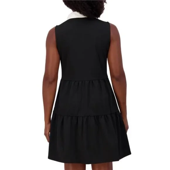 Nautica Jeans Women's Sleeveless Tiered Dress  (Black, Large) - Picture 2 of 5